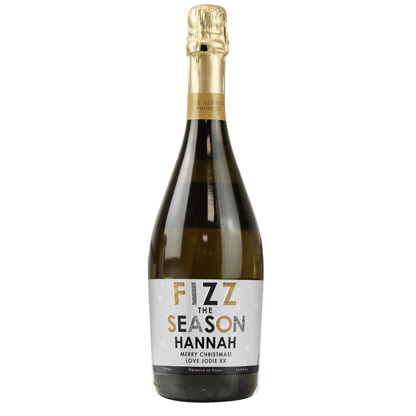 Personalised Fizz The Season Bottle of Prosecco