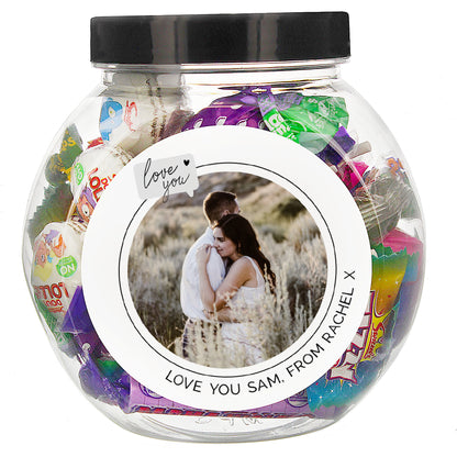 Personalised Love You Snapshot Photo Upload Sweet Jar