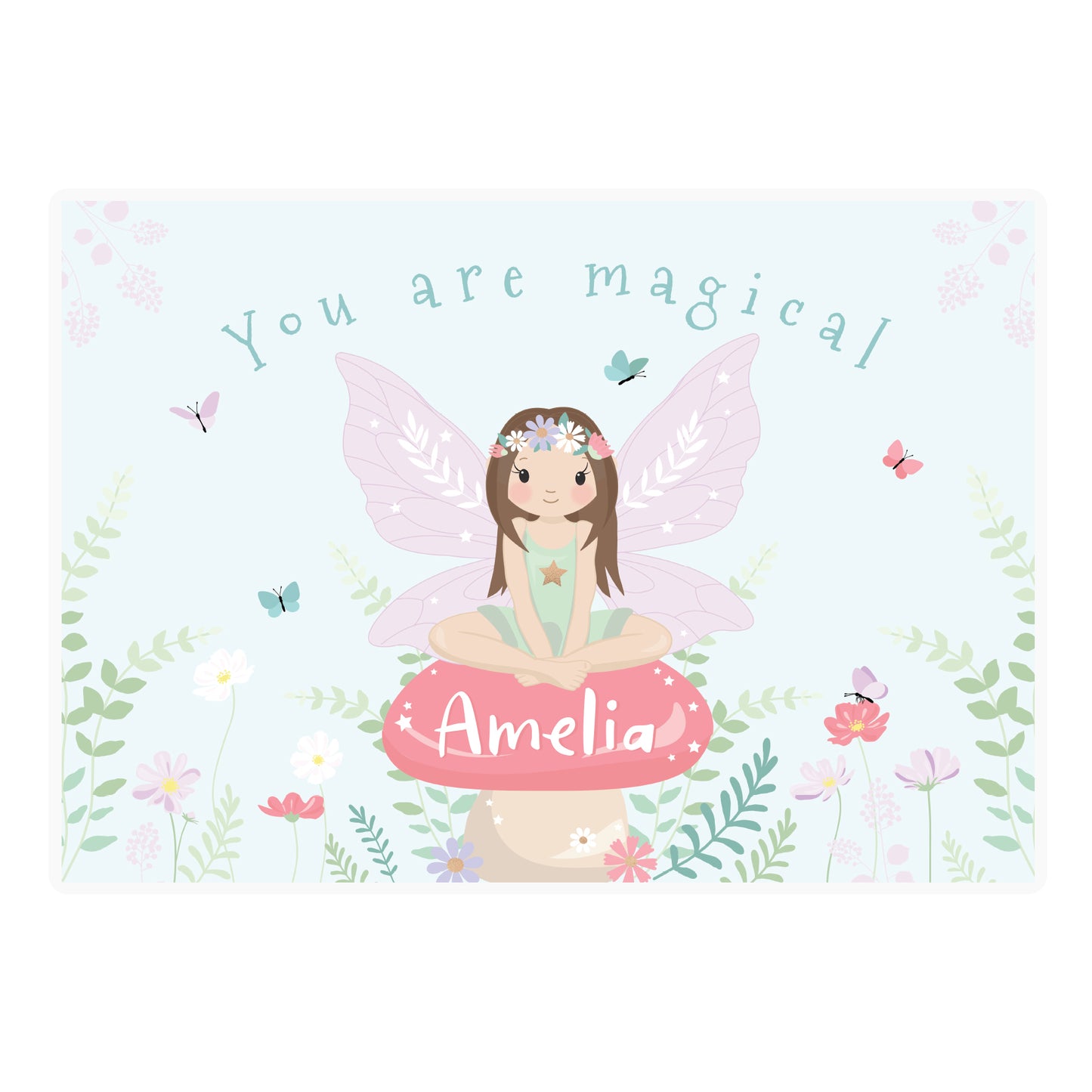 Personalised Toadstool Fairy Placemat