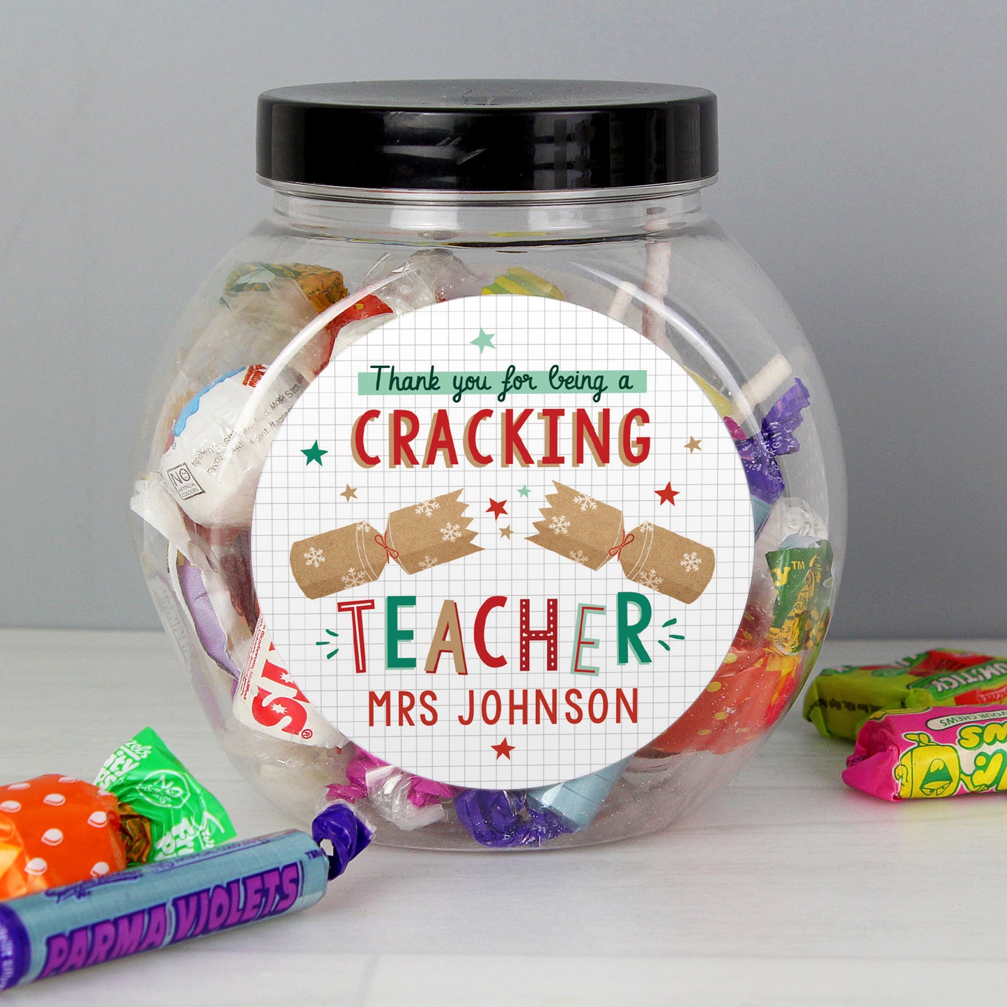 Personalised Cracking Teacher Sweet Jar