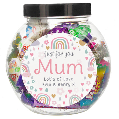 Personalised Rainbows & Sunshine Sweet Jar