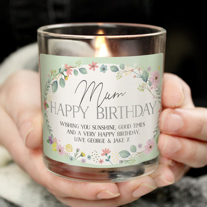 Personalised Springtime Scented Jar Candle