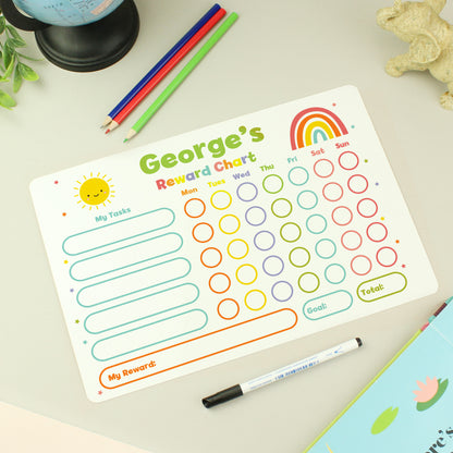 Personalised Rewards Chart & Dry Wipe Pen