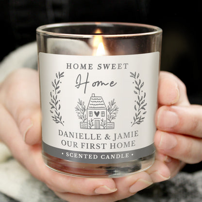 Personalised HOME Scented Jar Candle