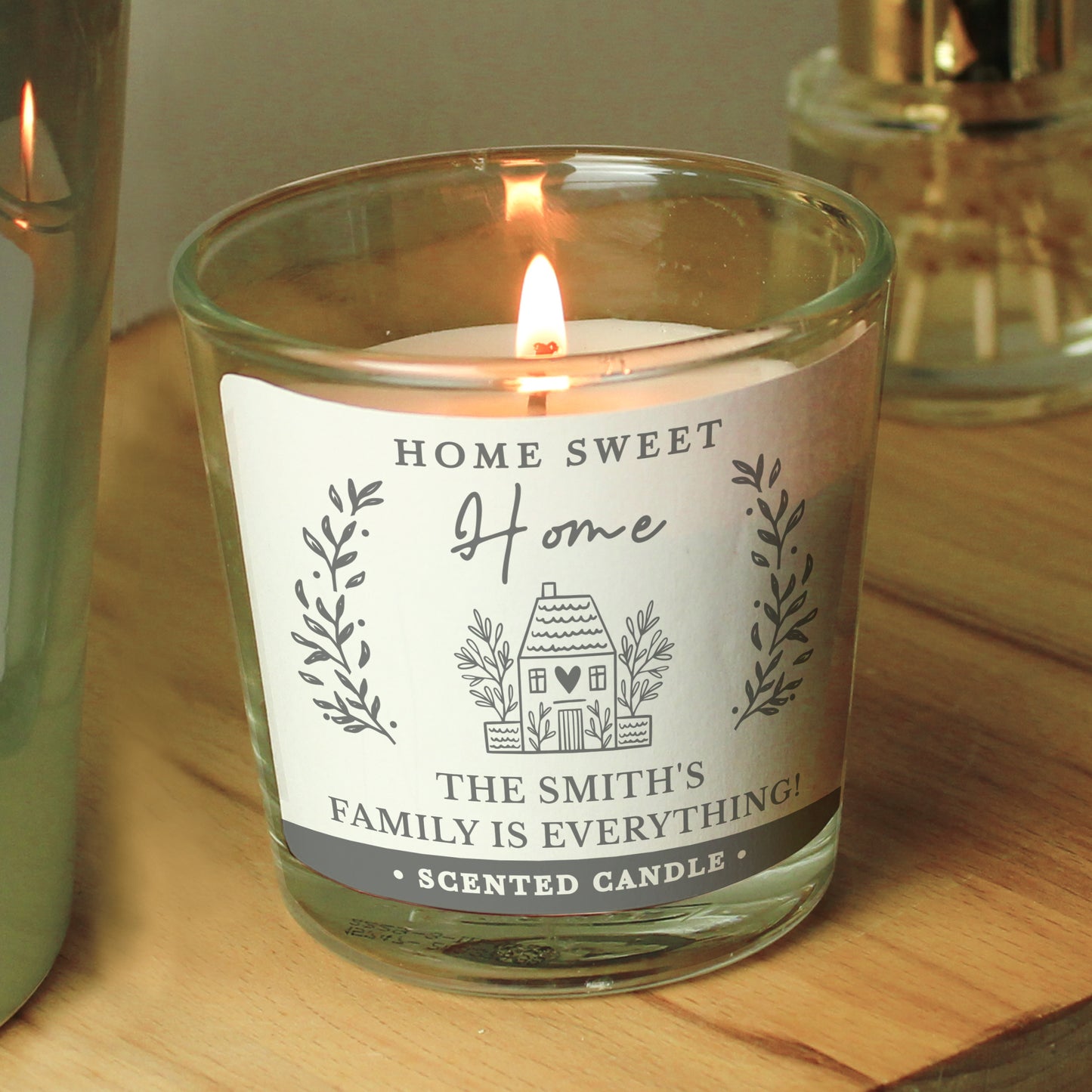 Personalised HOME Scented Jar Candle