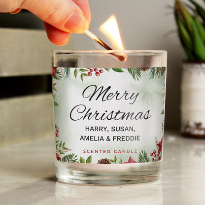 Personalised Christmas Scented Jar Candle