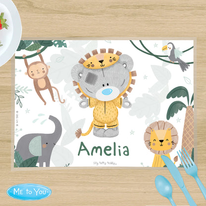 Personalised Tiny Tatty Teddy Jungle Animals Placemat