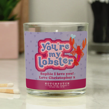 Personalised Hotchpotch Youre My Lobster Scented Candle Jar