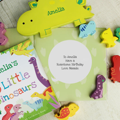 Personalised Dinosaur Book & Stacking Toy