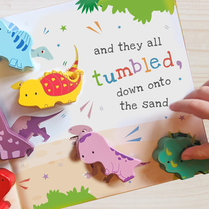 Personalised Dinosaur Book & Stacking Toy