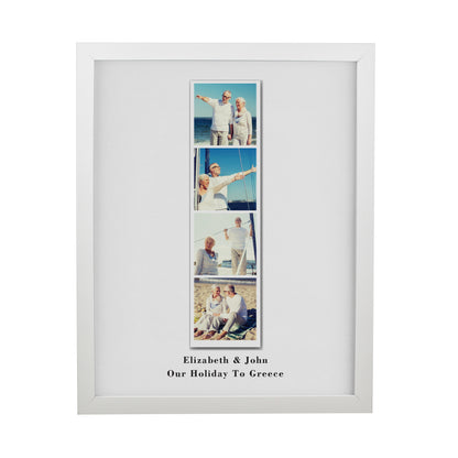 Personalised Photo Upload Strip White Poster Frame