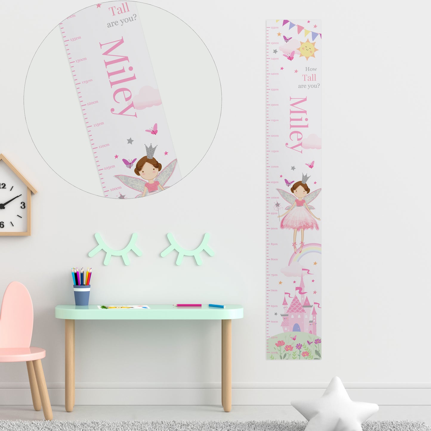 Personalised Fairy Princess Height Chart