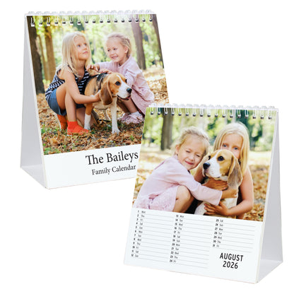 Personalised Photo Upload Desk Calendar
