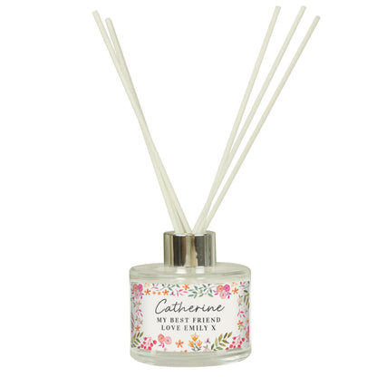 Personalised Bright Floral Reed Diffuser