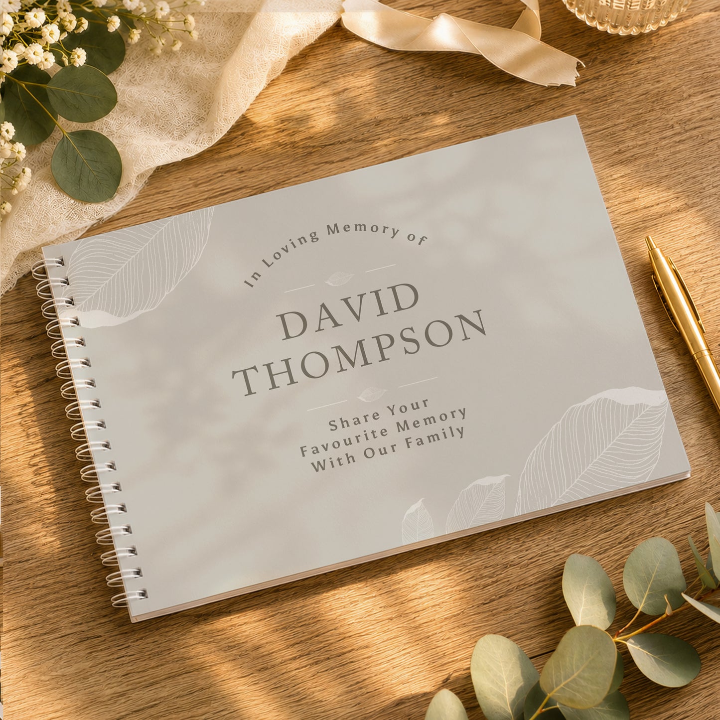 Personalised Memorial Guest Book