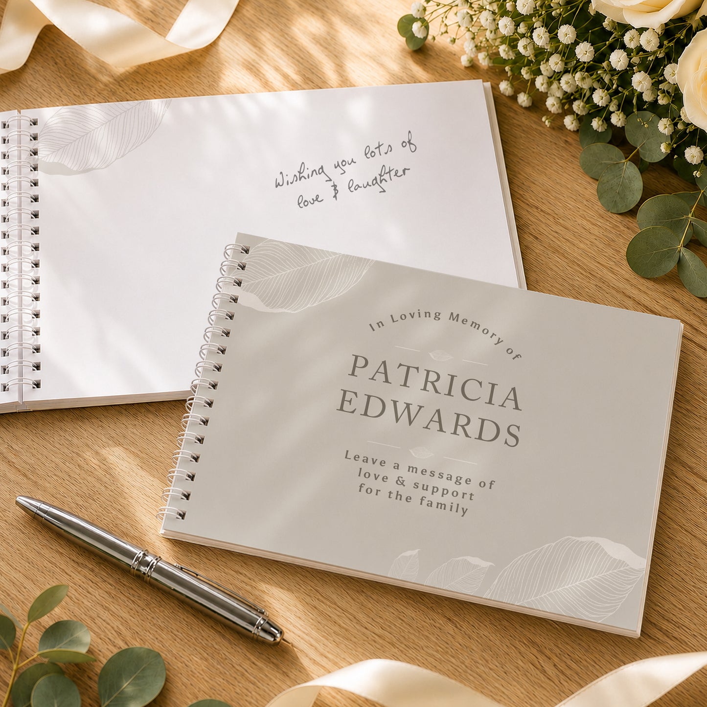 Personalised Memorial Guest Book
