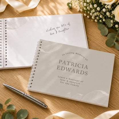 Personalised Memorial Guest Book