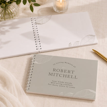 Personalised Memorial Guest Book