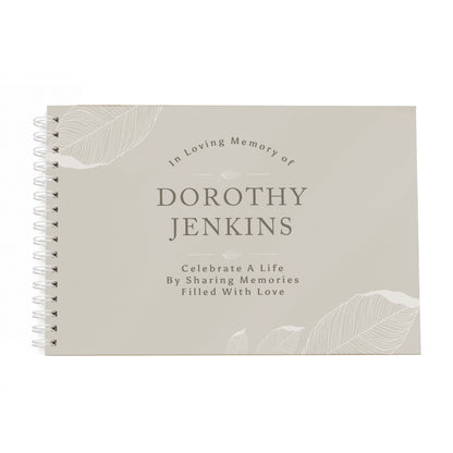 Personalised Memorial Guest Book