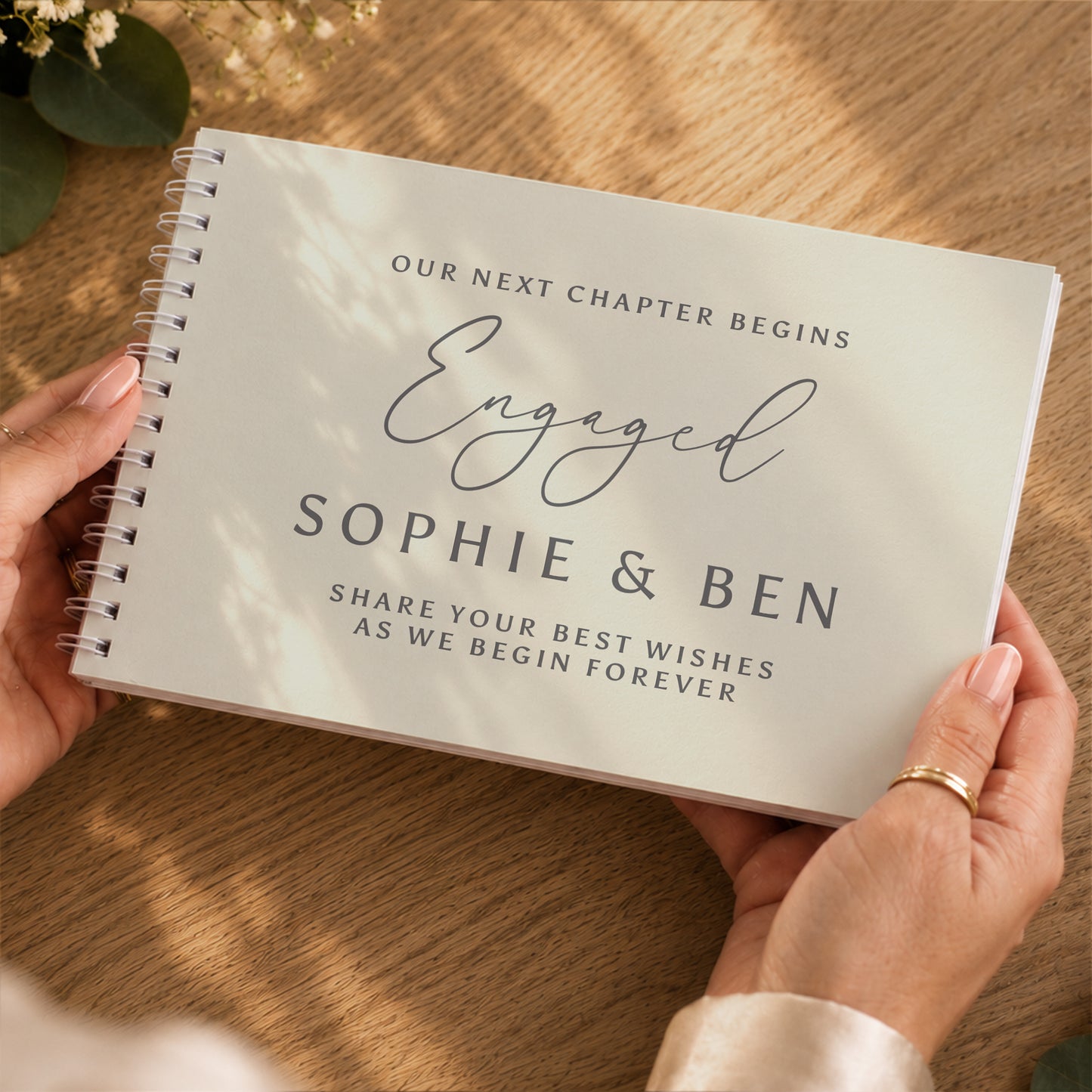 Personalised Natural Guest Book