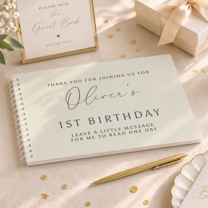 Personalised Natural Guest Book