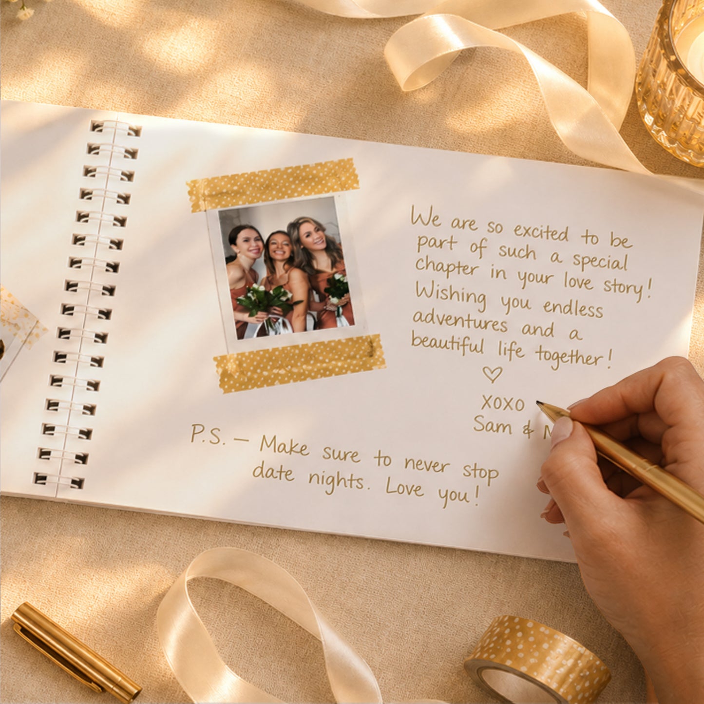 Personalised Burnt Orange Wedding Guest Book