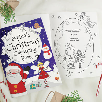 Personalised 'It's Christmas' Fairy Colouring Book