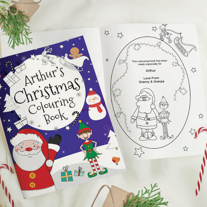 Personalised Its Christmas Elf Colouring Book