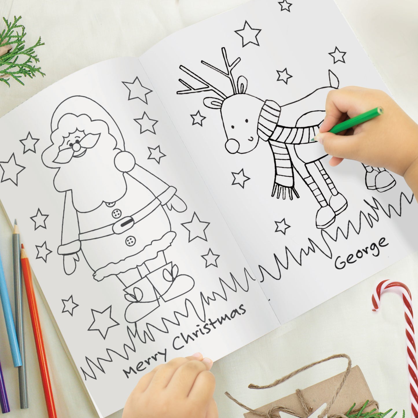 Personalised Its Christmas Elf Colouring Book