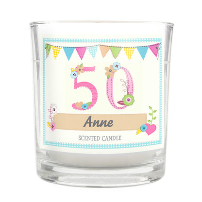 Personalised Birthday Craft Scented Jar Candle