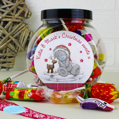 Personalised Me To You Reindeer Sweet Jar