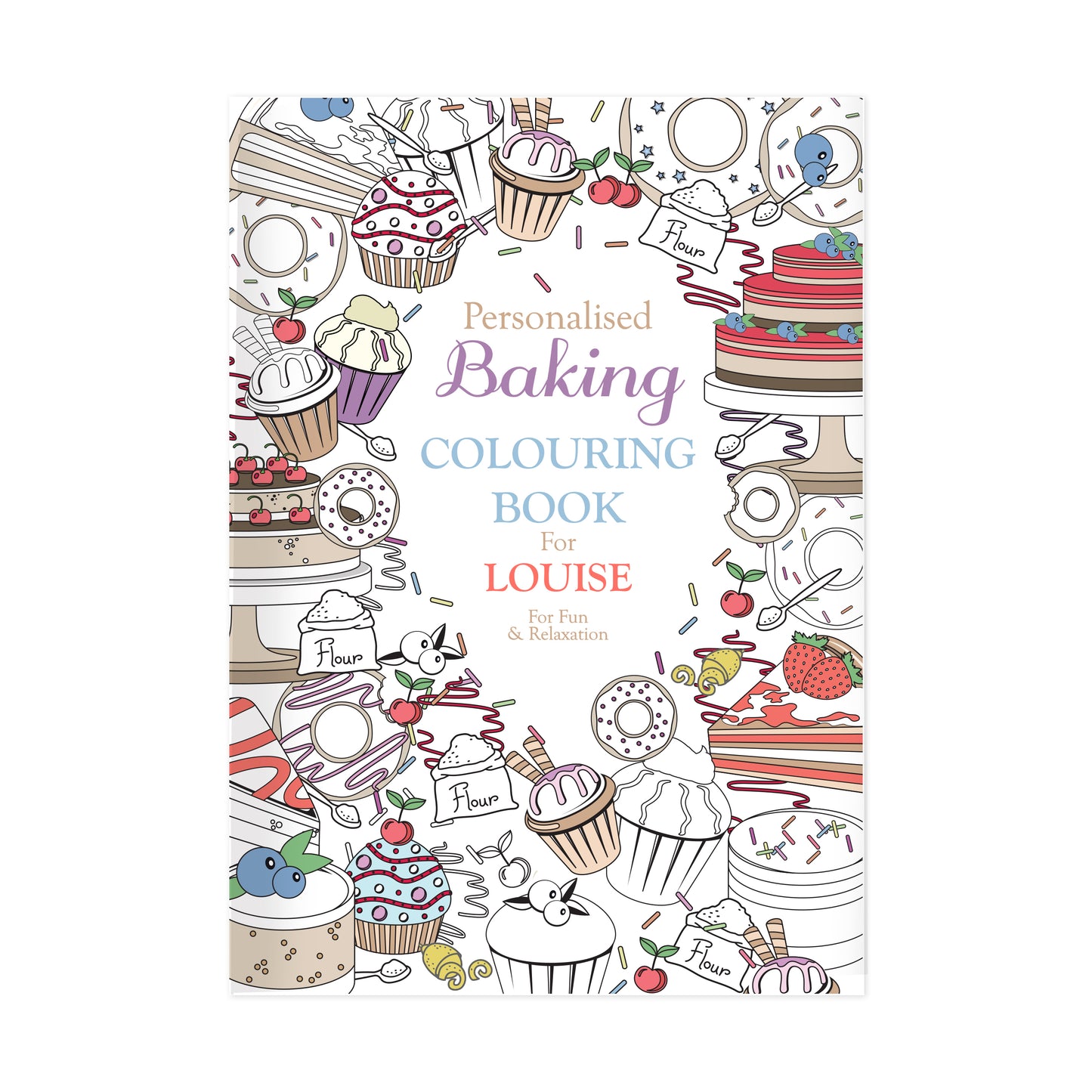 Personalised Baking Colouring Book