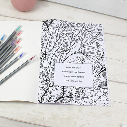 Personalised Gardening Colouring Book