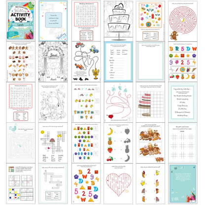 Personalised Wedding Activity Book with Stickers