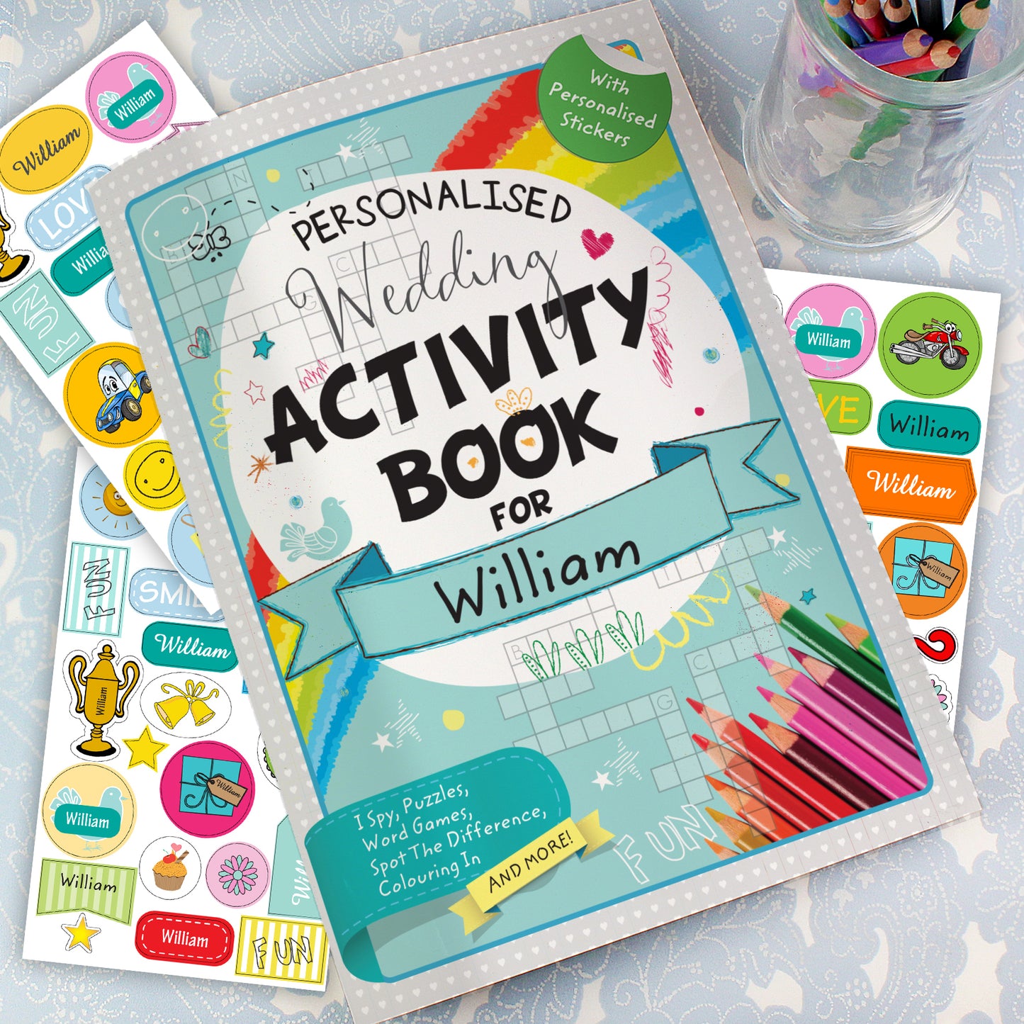 Personalised Wedding Activity Book with Stickers