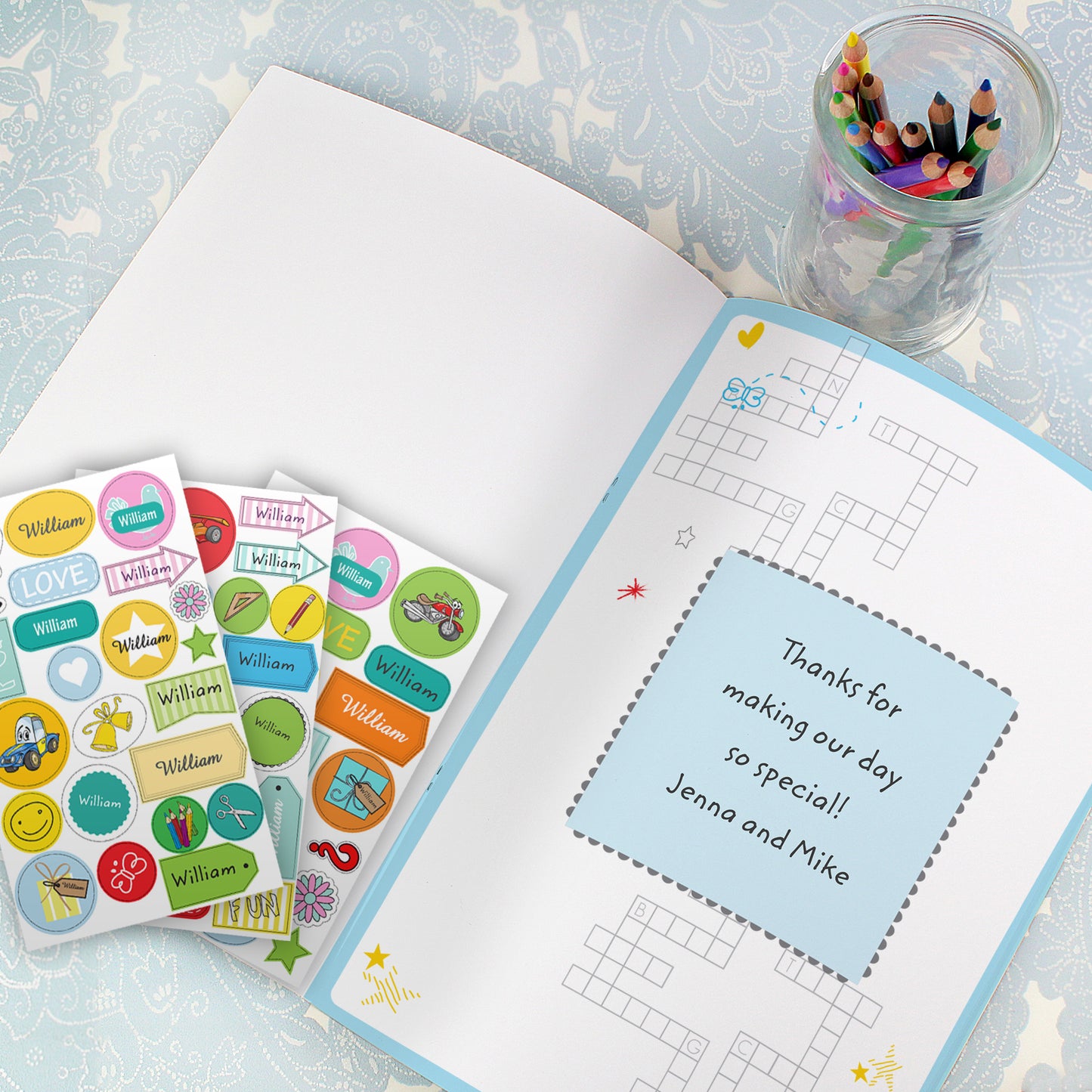 Personalised Wedding Activity Book with Stickers