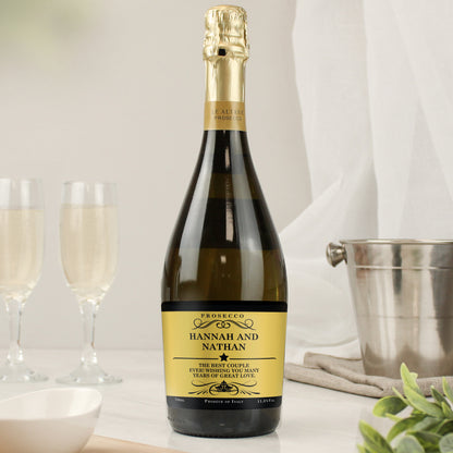 Personalised Any Message Bottle of Prosecco