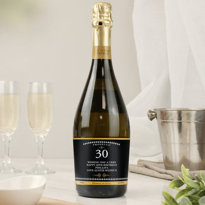 Personalised Birthday And Anniversary Bottle of Prosecco