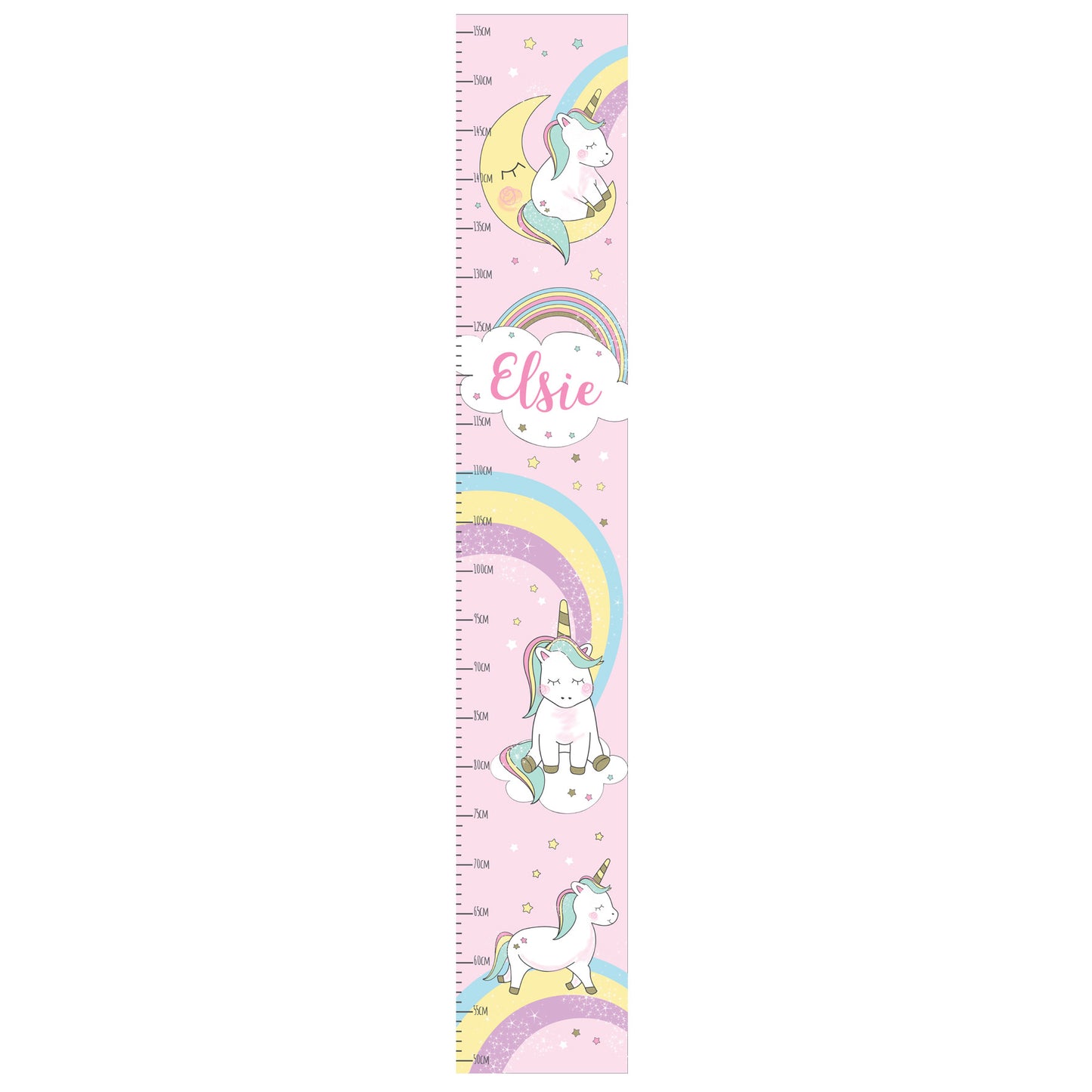 Personalised Baby Unicorn Height Chart