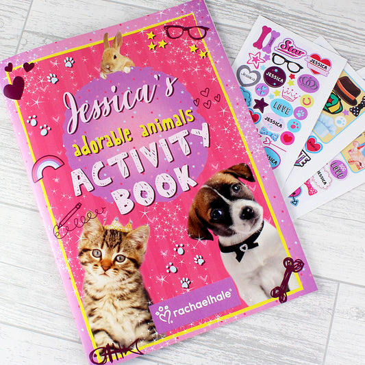 Personalised Rachael Hale Adorable Animals Activity Book With Stickers