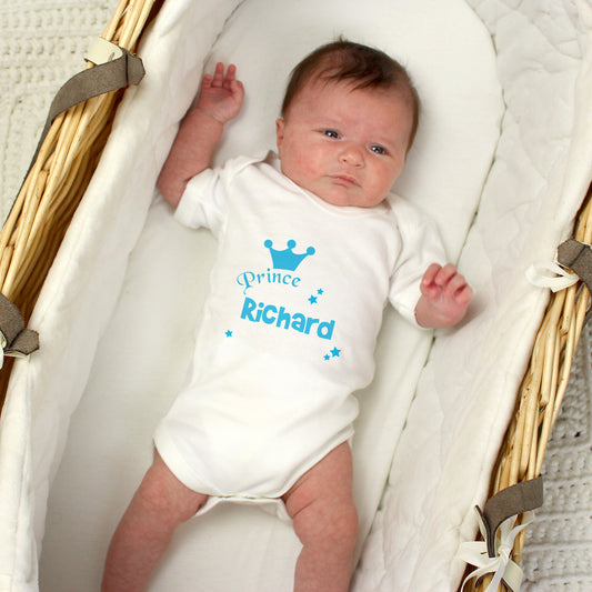 Personalised Prince Baby Vest