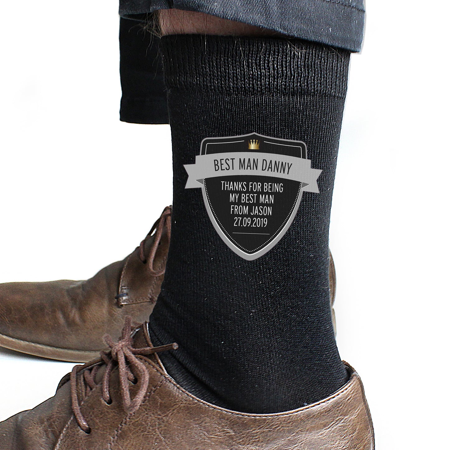 Personalised Classic Shield Men's Socks