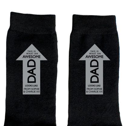 Personalised Awesome Dad Men's Socks