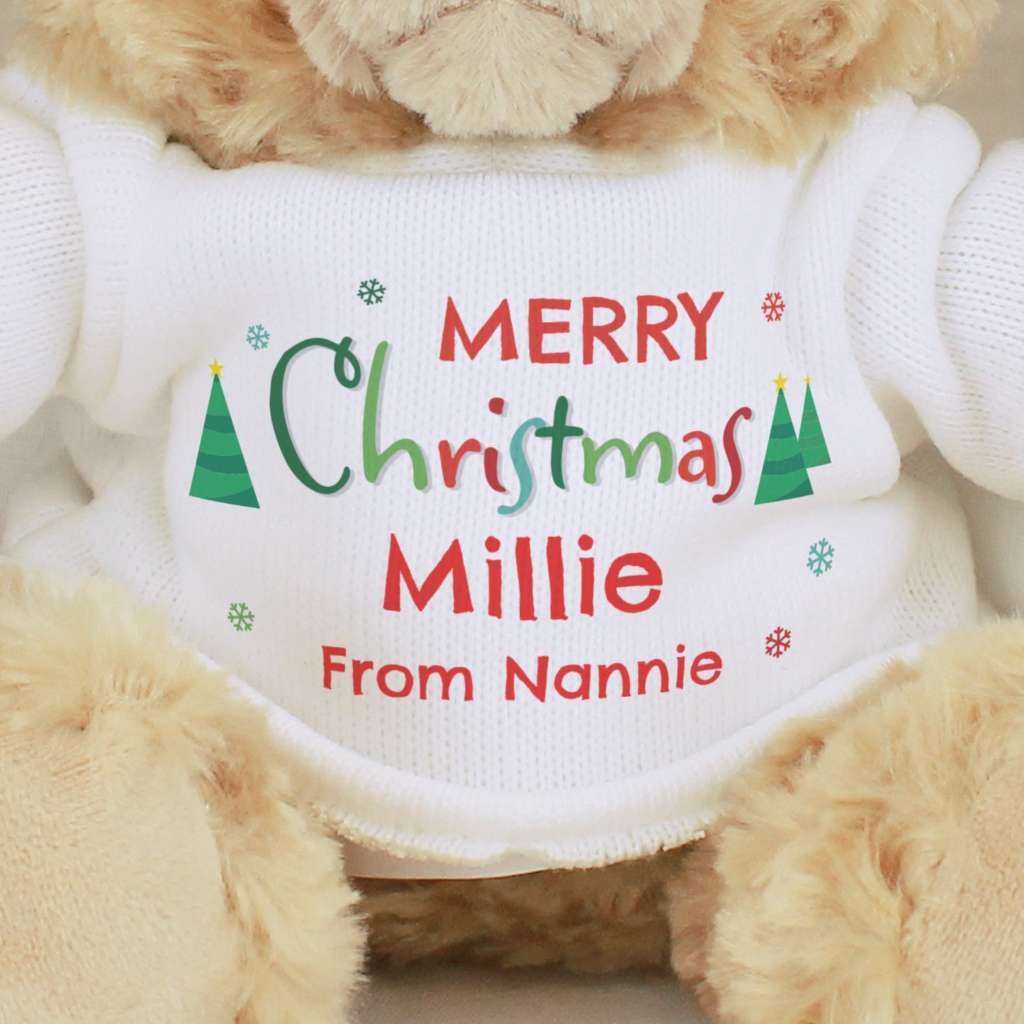 Personalised Merry Christmas Teddy Bear