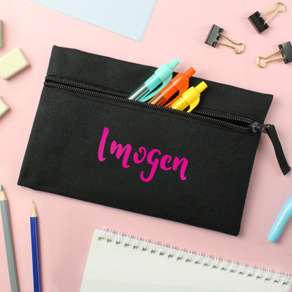 Personalised Pink Name Pencil Case