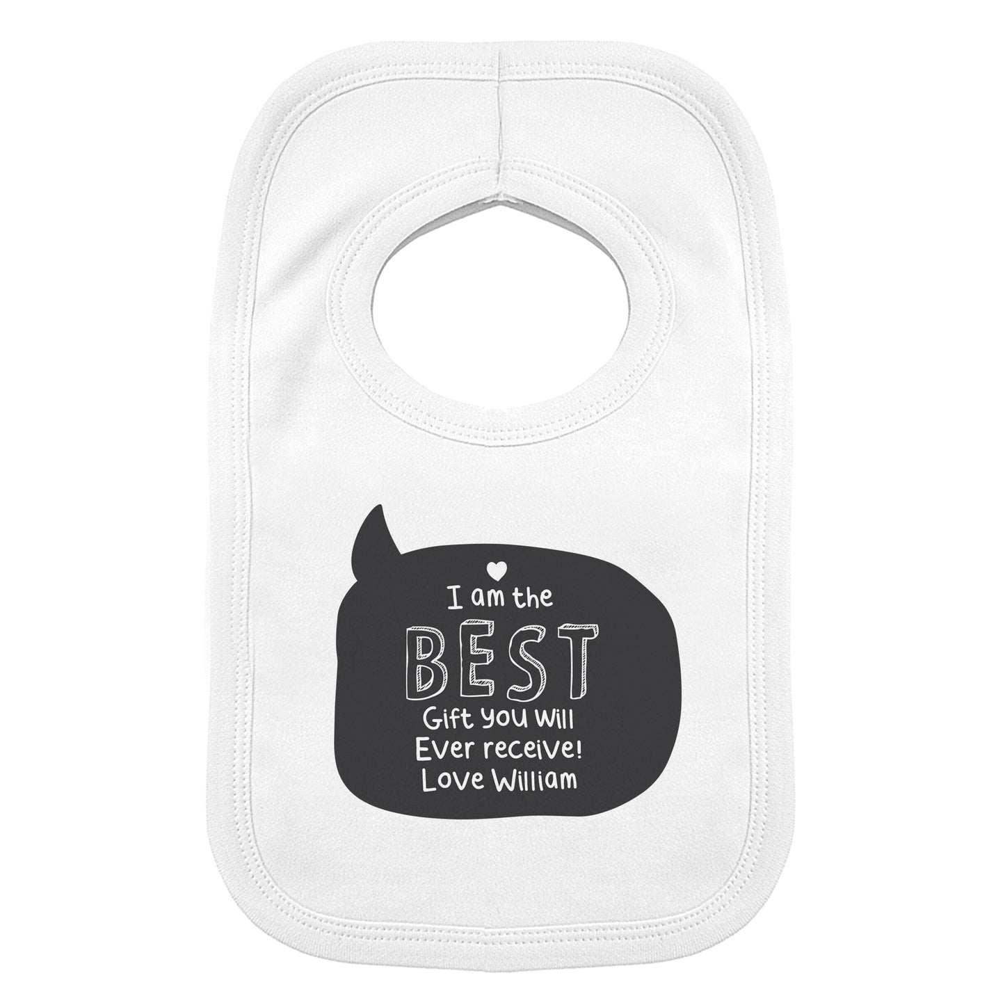 Personalised Speech Bubble Bib