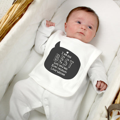 Personalised Speech Bubble Bib