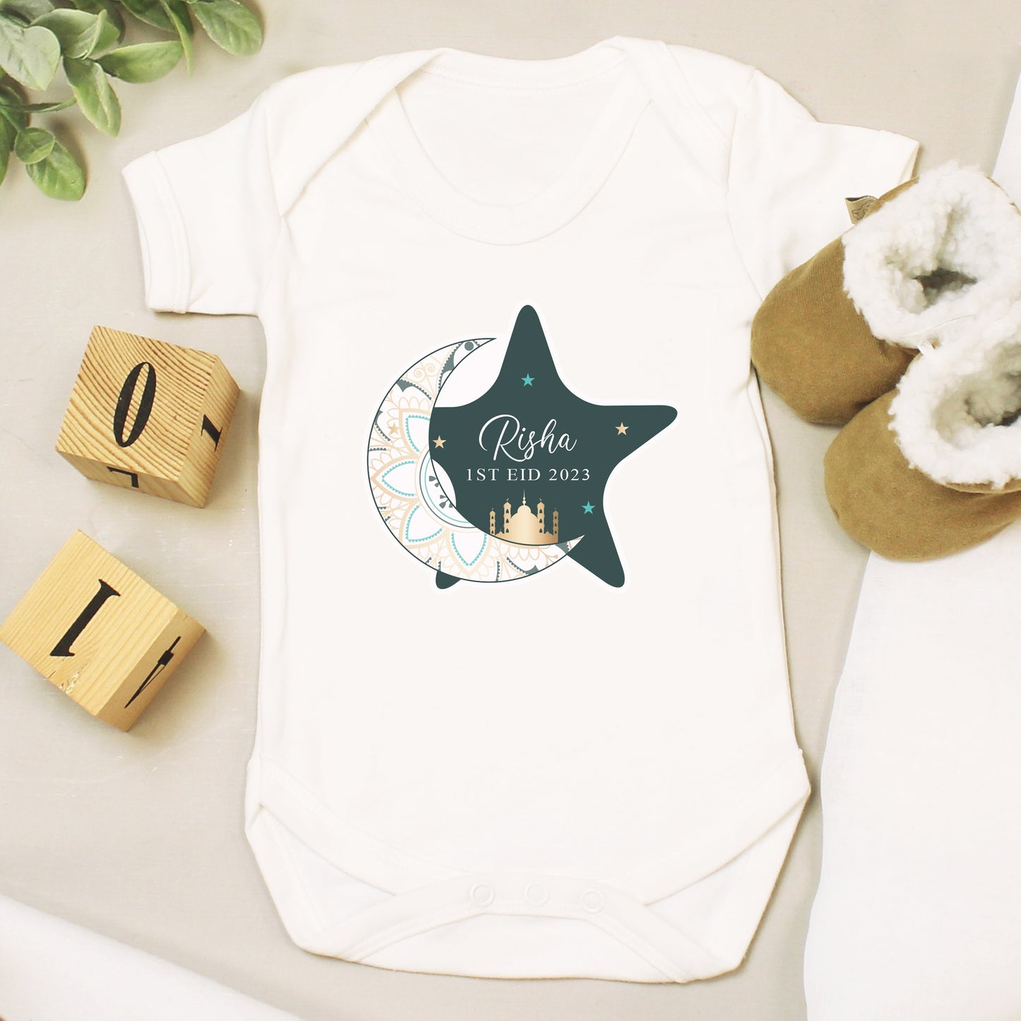 Personalised 1st Eid 0-3 Months Baby Vest