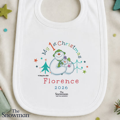 Personalised The Snowman My 1st Christmas Bib