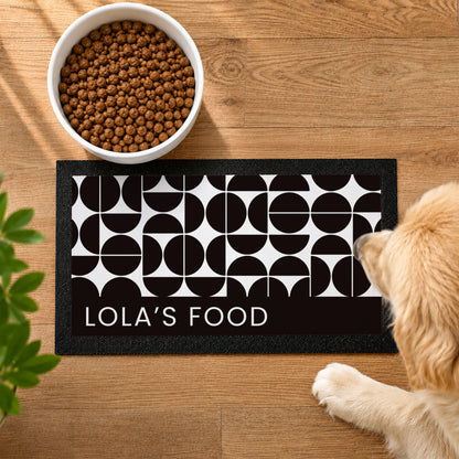 Personalised Abstract Pet Bowl Mat